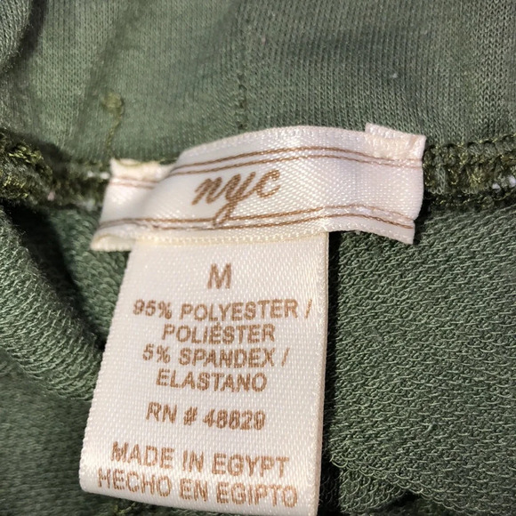 NYC size medium olive green cozy lounge joggers - Picture 4 of 4